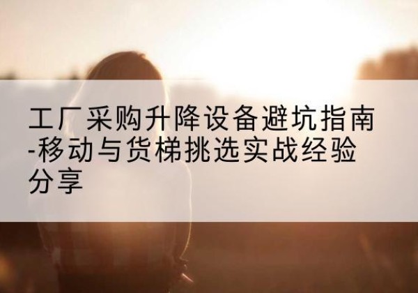 天桥移动式升降机怎么选-工厂采购升降设备避坑指南-移动与货梯挑选实战经验分享