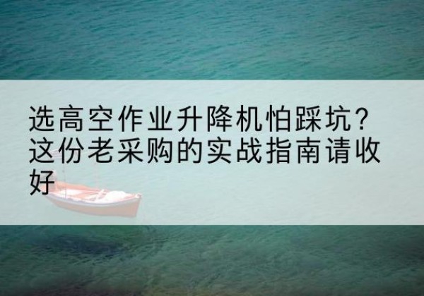 天桥高空作业升降机厂家推荐-选高空作业升降机怕踩坑？这份老采购的实战指南请收好